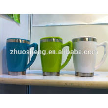 new product high grade FDA stainless steel inner plastic outer double wall insulated travel tumbler